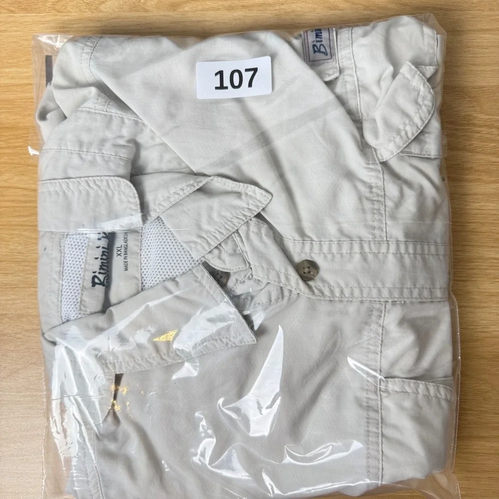 Bimini Bay Mens Fishing Shirt XXL Ventilated Utility Gorpcore Angler Outdoors